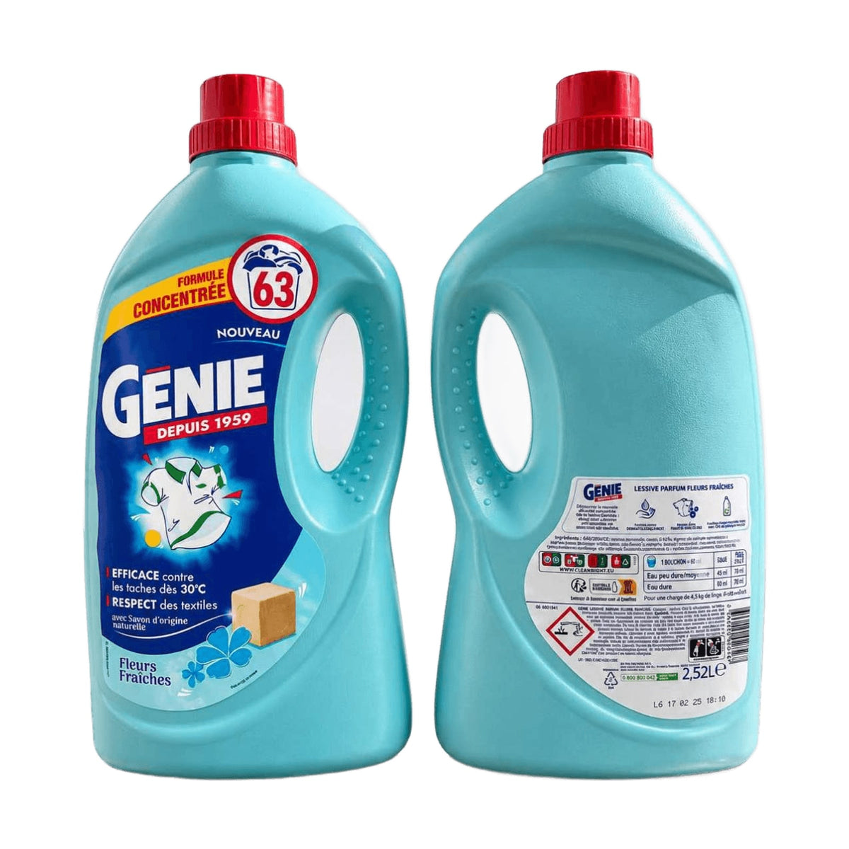 Génie – Lessive liquide Fleurs Fraîches 63 lavages