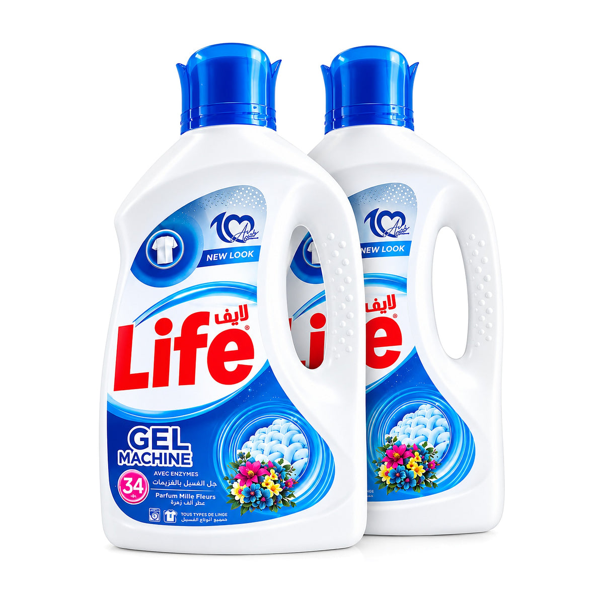 Lessive liquide Life Mille Fleurs 2x3 L