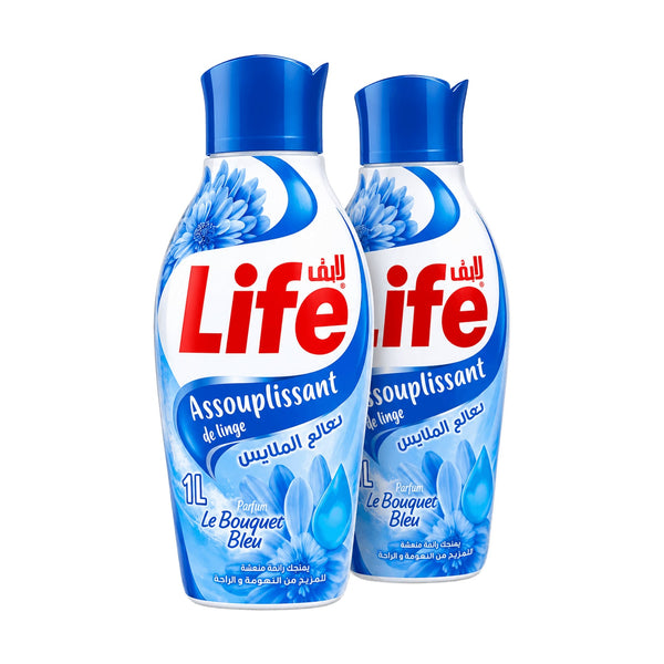 Assouplissant Life Le Bouquet Bleu 1 L, lot de 2
