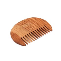 Petit peigne à dents larges pour les cheveux frisés ou crépus en bois d Olivier