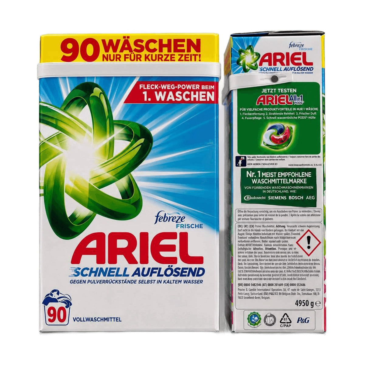 Ariel – Lessive en poudre 90 lavages (4,95 kg)