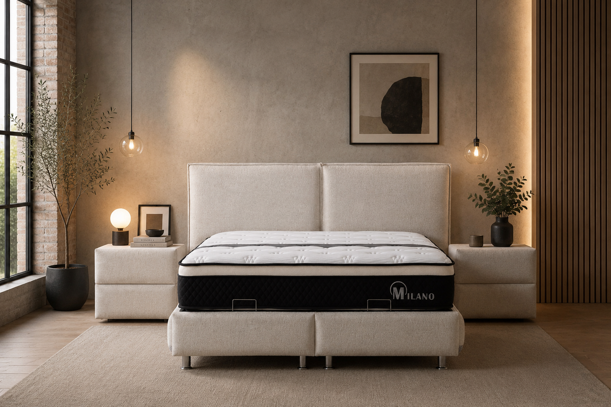 Lit Coffre Maya Blanc Cassé - Chenille