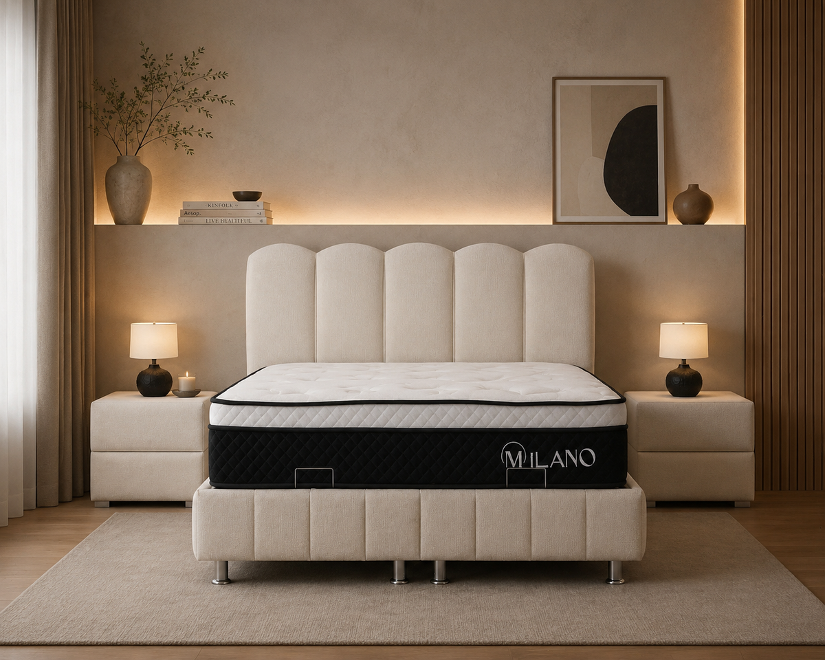 Lit Coffre Eva Blanc Cassé - Chenille