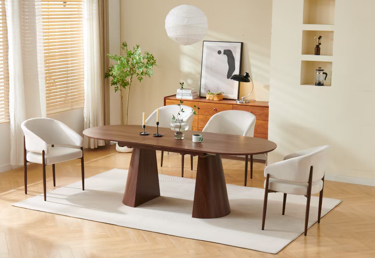 Table à manger Extensible Anastasia Noyer 180-220cm